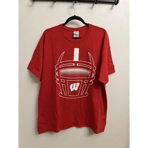 Wisconsin Badgers Mens Size XL Large Red Short‎ Sleeve Shirt